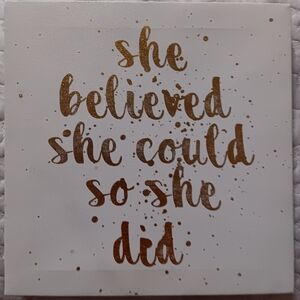 8.5in x 8.5in inspiring canvas!